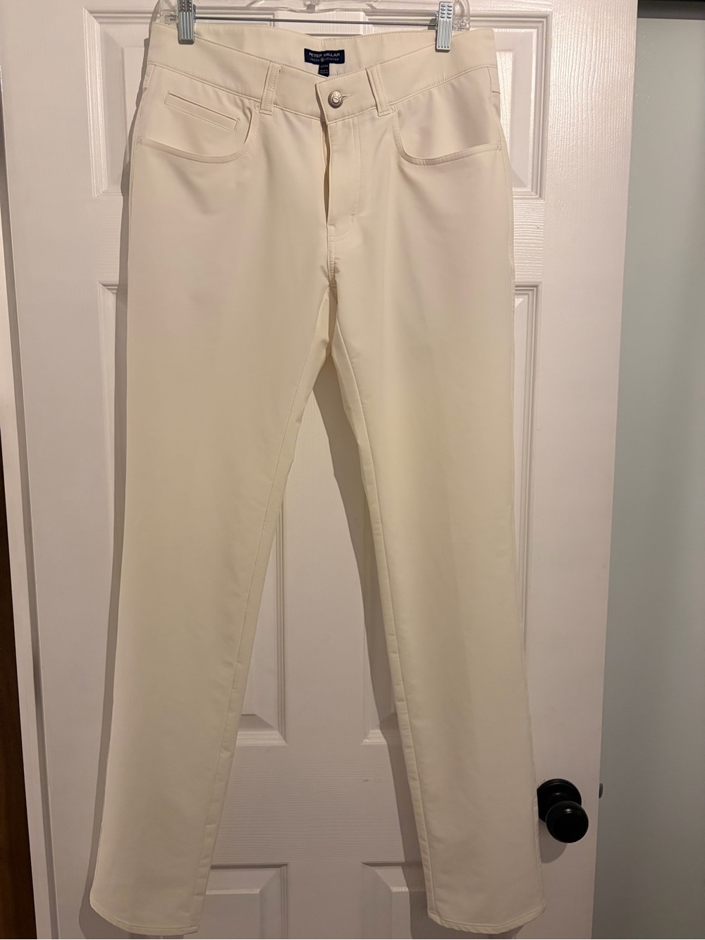 Peter Millar Cream Straight-Leg Jeans